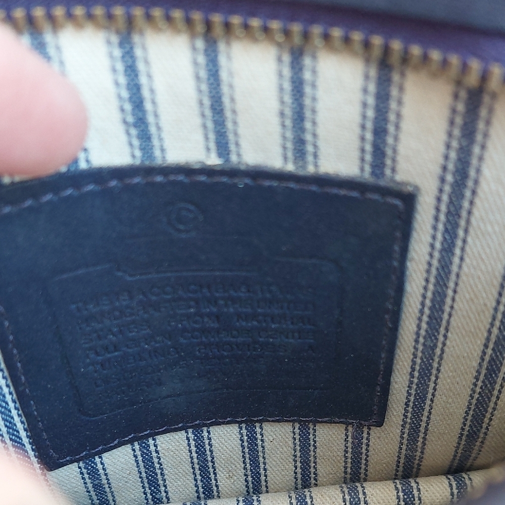Coach Dark Purple Leather Wristlet - Picture 3 of 4